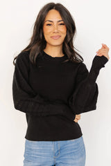 Jens Sweater Top | Black