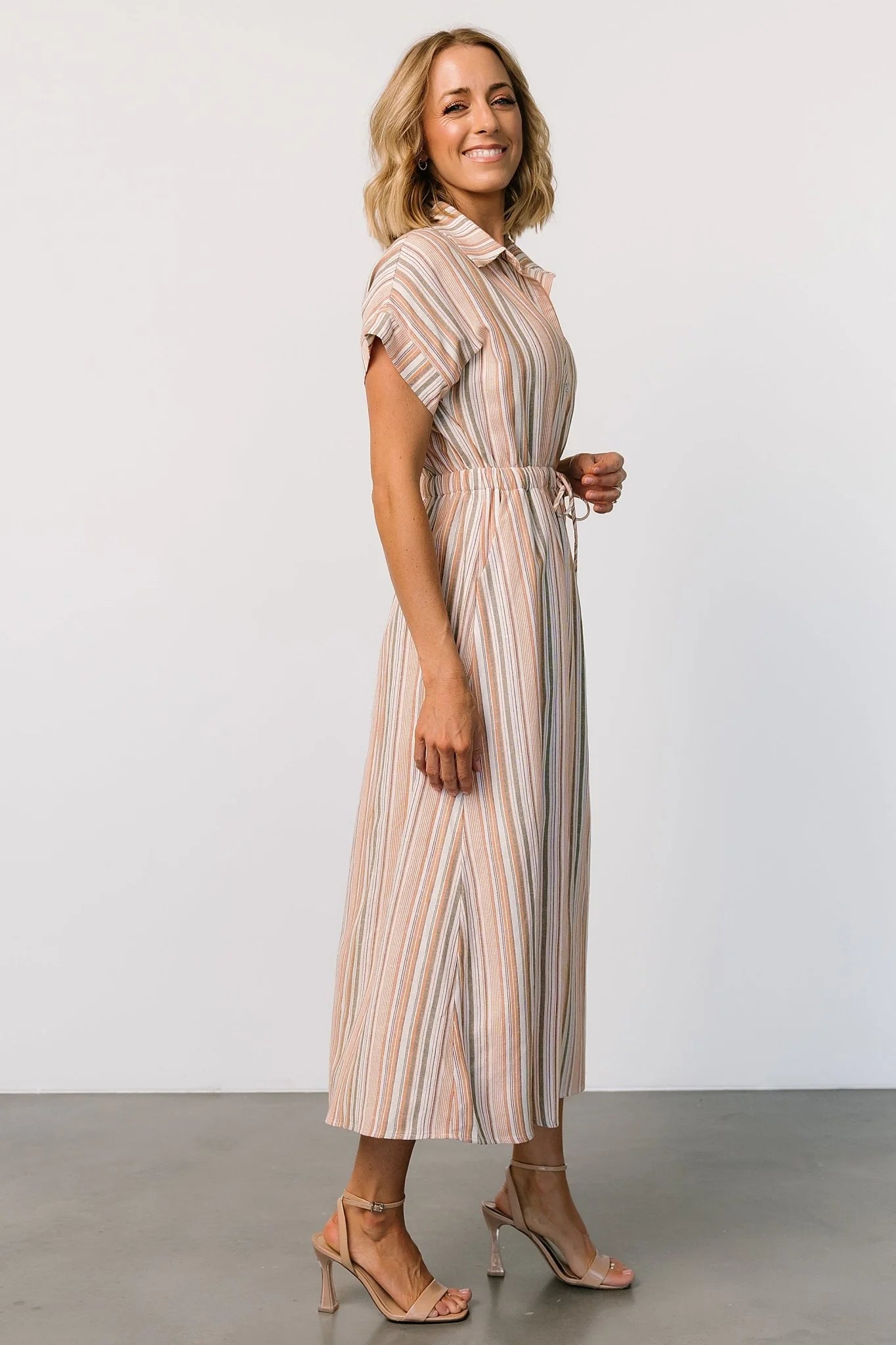 Carole Midi Dress | Multi Stripe