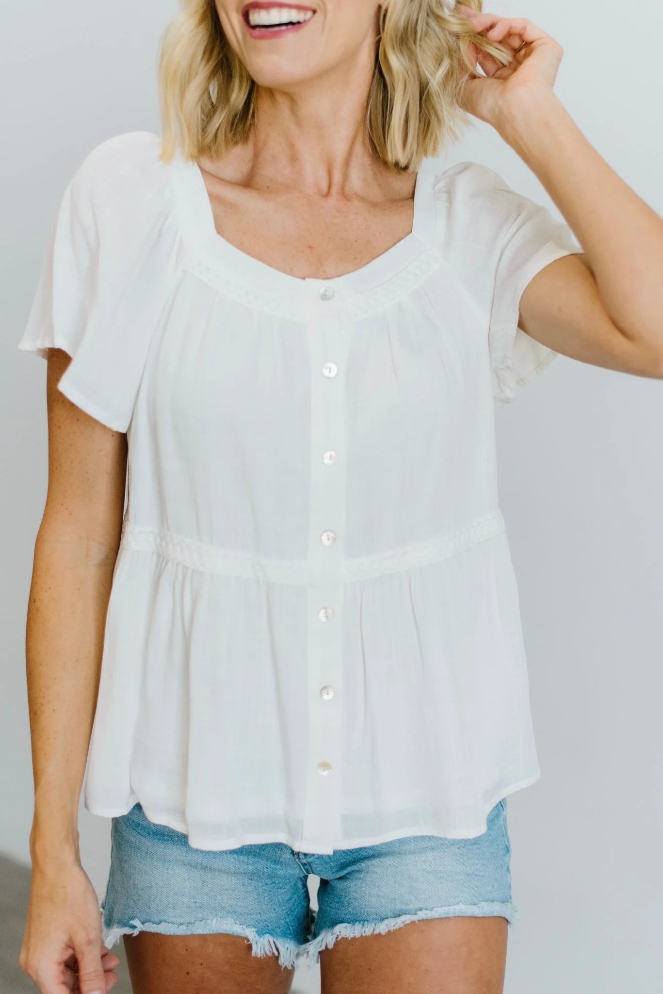 Unity Button Up Top | Off White