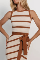 Chelsea Knit Dress | Beige + Camel