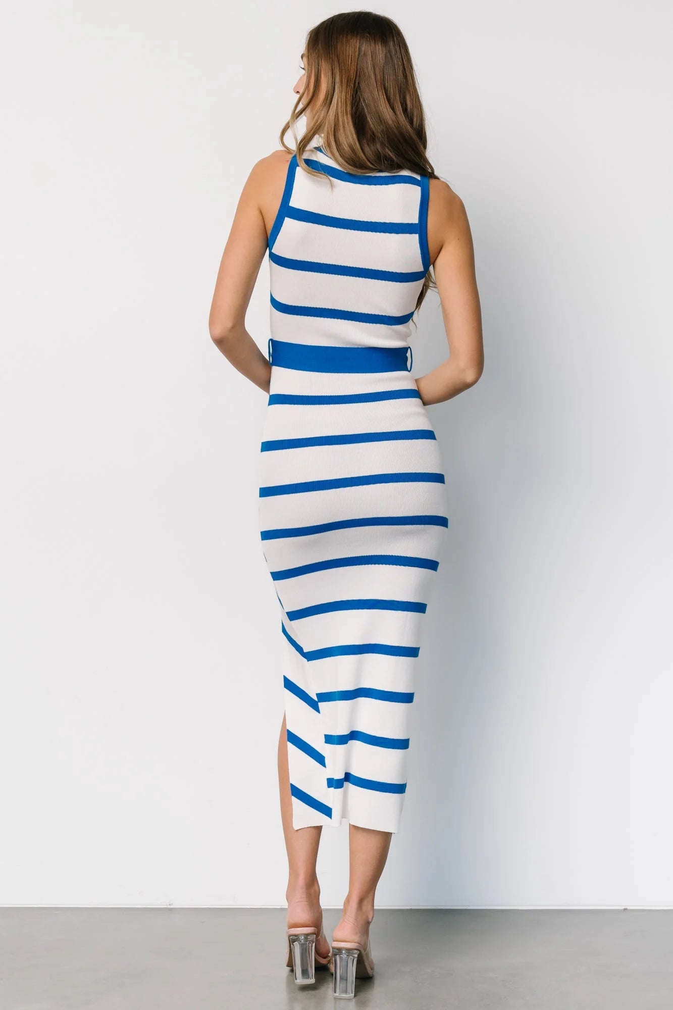 Chelsea Knit Dress | White + Blue
