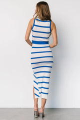 Chelsea Knit Dress | White + Blue