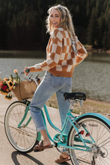 Quincy Checkered Sweater | Pumpkin Spice