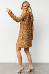 Mira Sequin Short Dress | Gold
