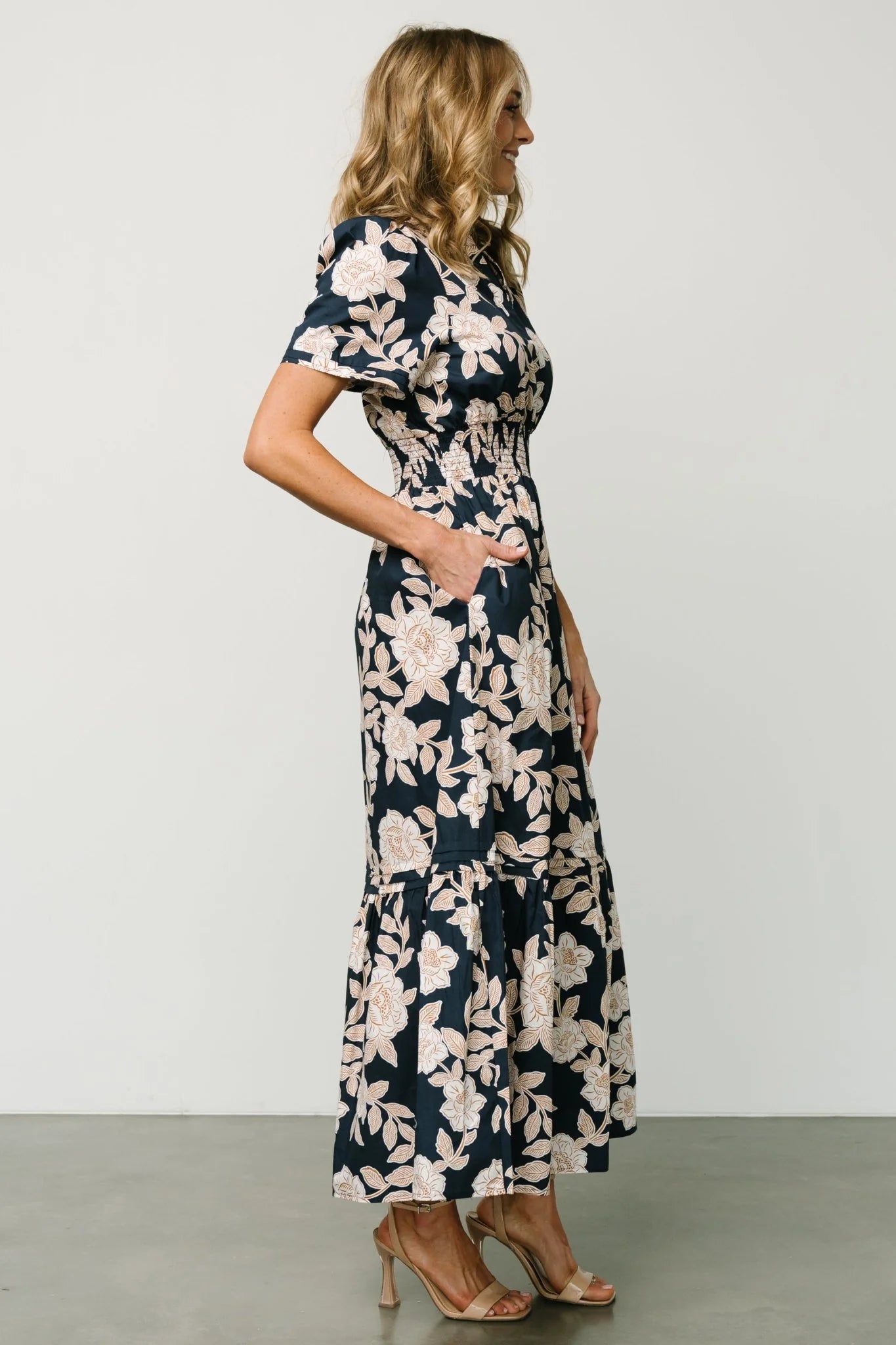 Vera Maxi Dress | Navy Floral