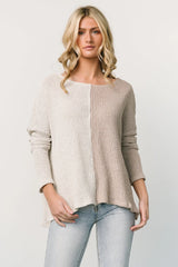 Castelo Knit Top | Natural + Sand