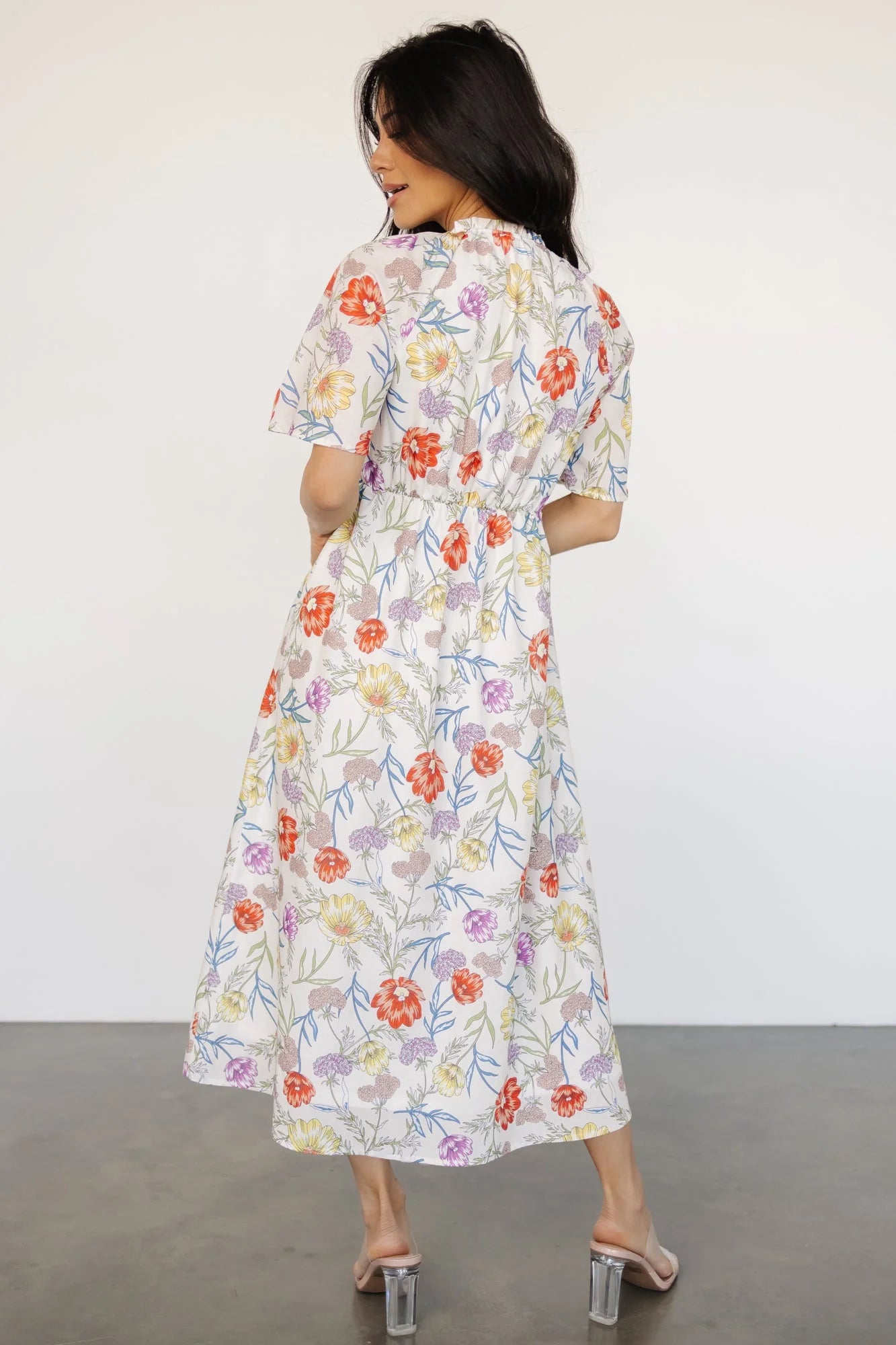 Botega Midi Dress | Ivory Multi Floral