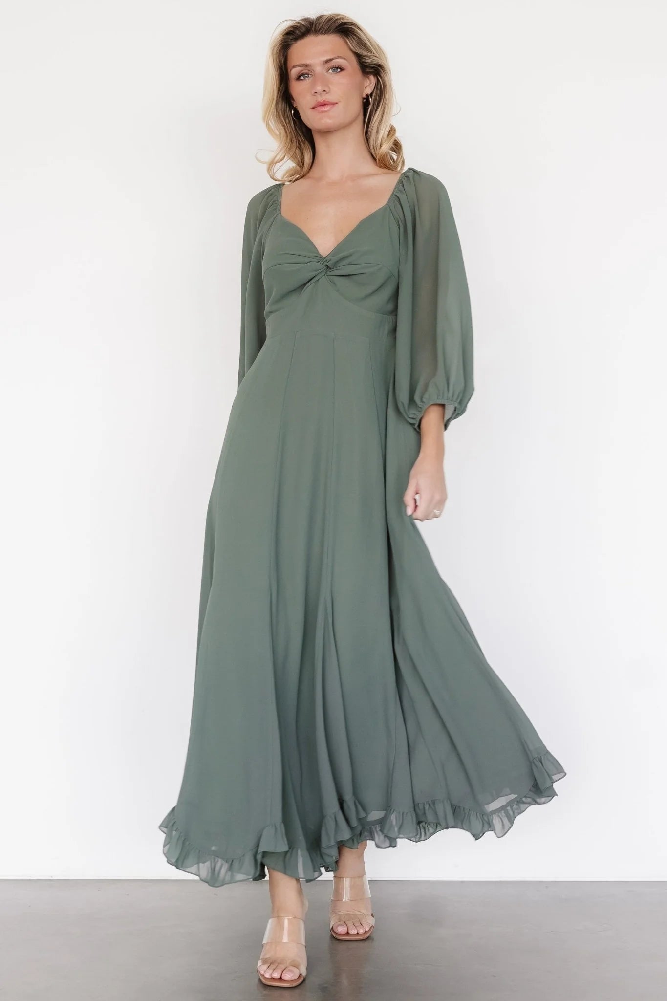 Estefania Maxi Dress | Dark Sage