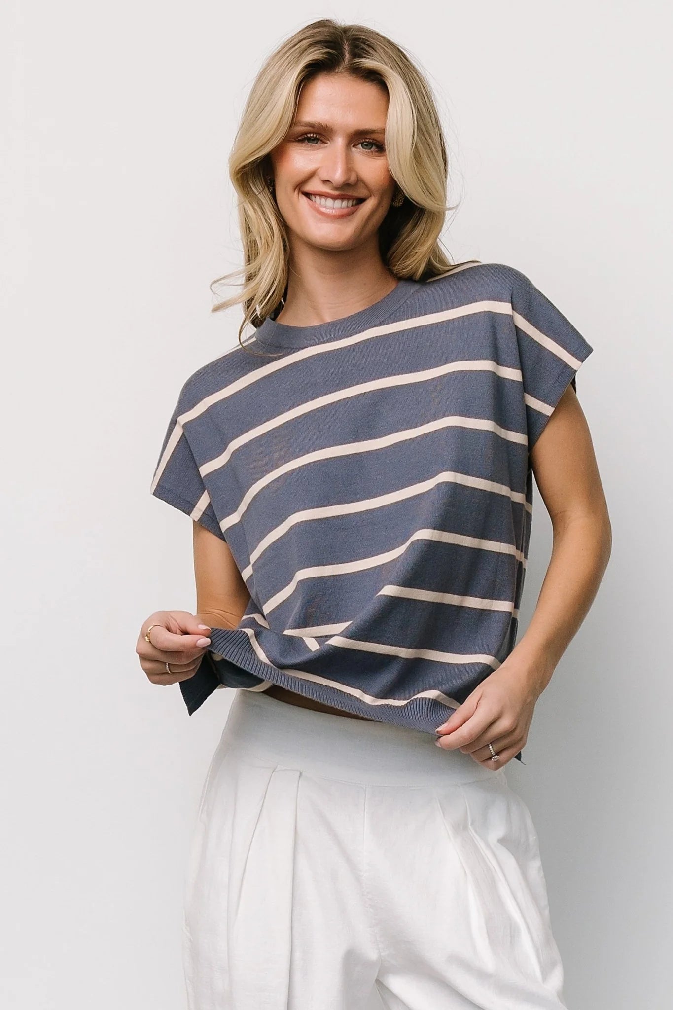 Ada Dolman Top | Slate + Natural