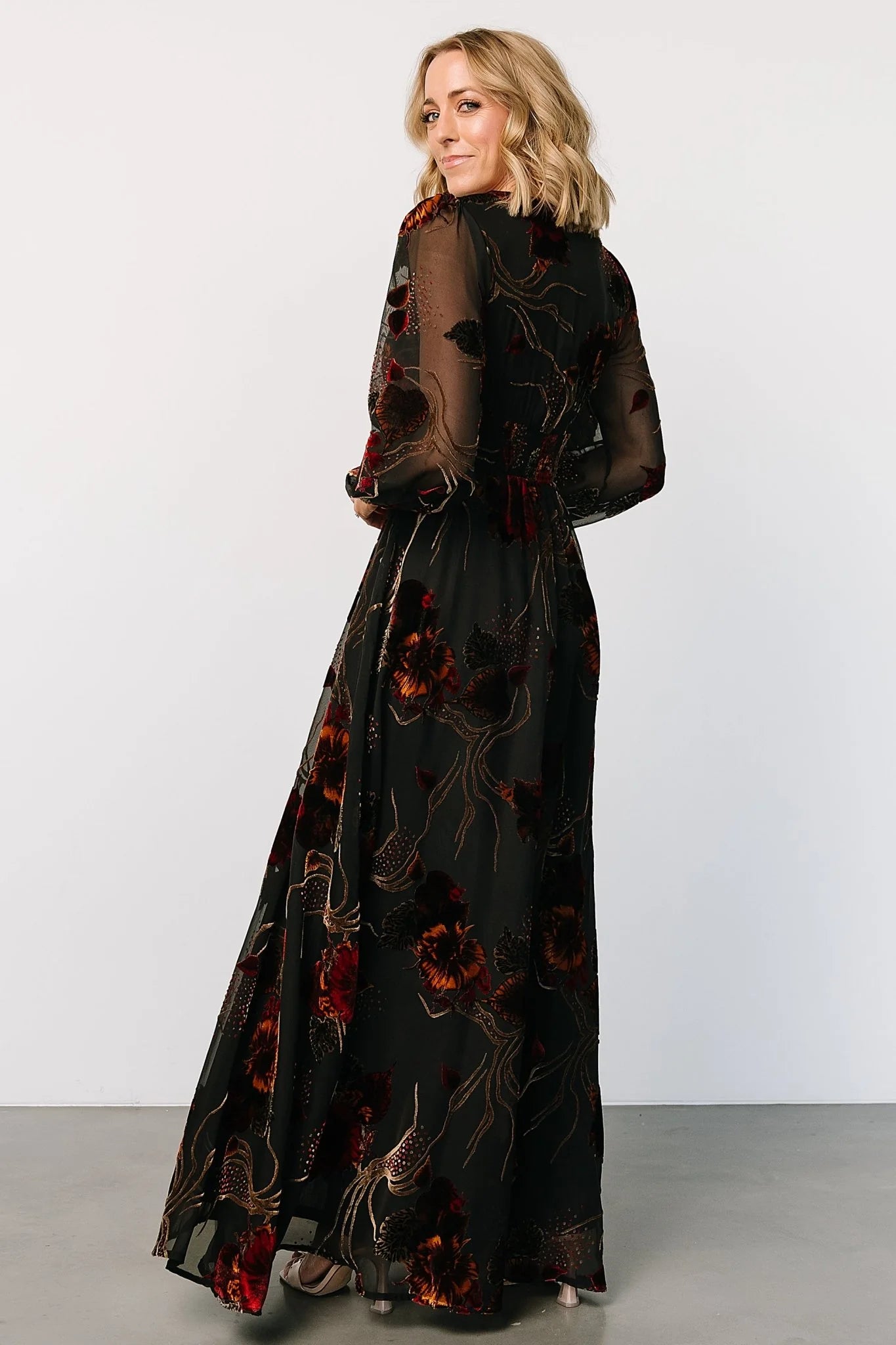 Mikla Maxi Dress | Black Multi