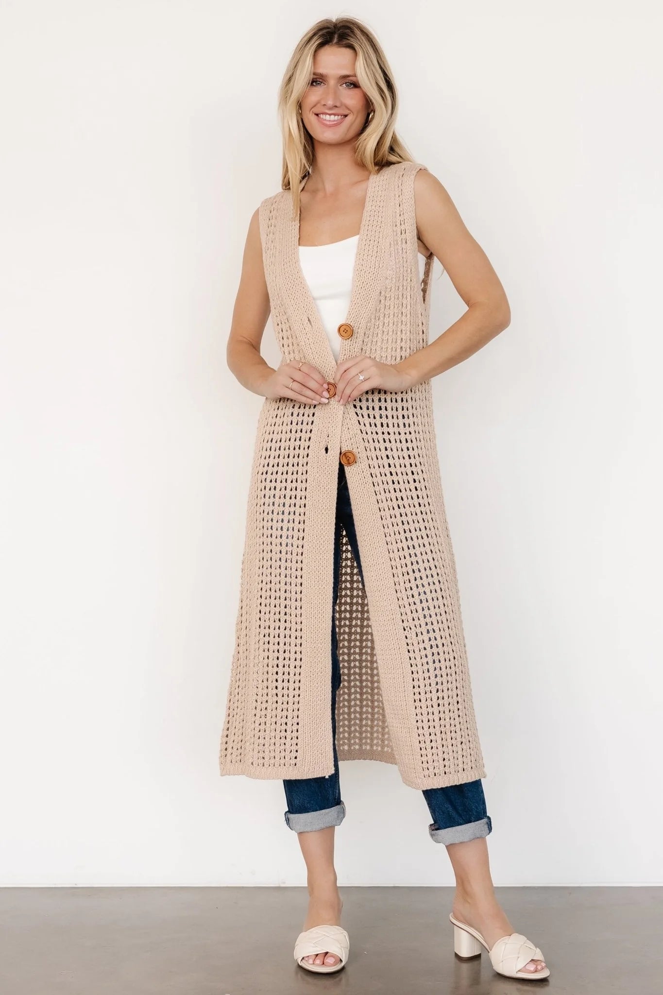 Bretta Duster Vest | Natural