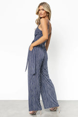 Zuri Tank Jumpsuit | Navy Stripe