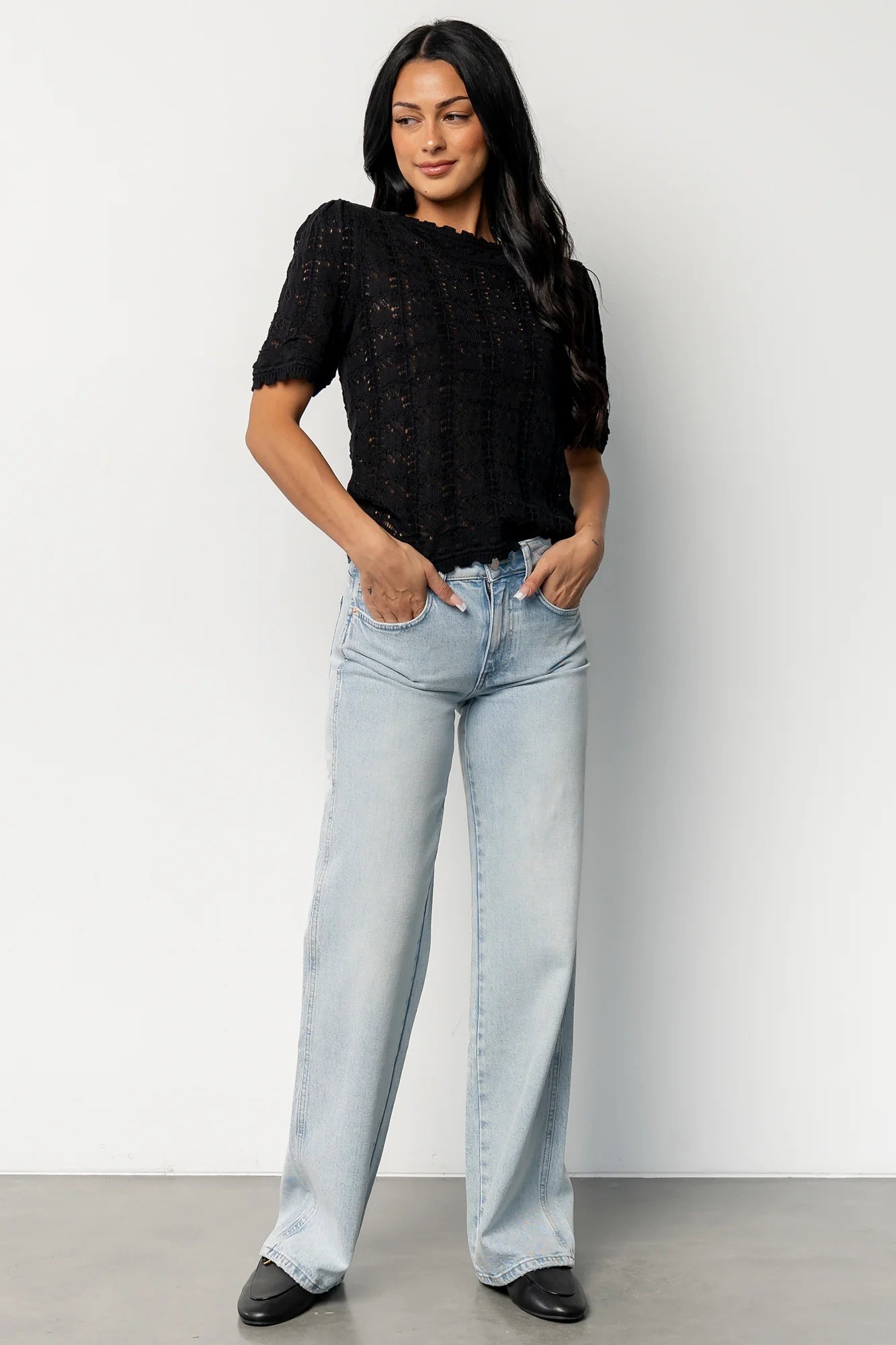 Serenity Knit Sweater Top | Black