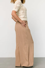 Florence Textured Pants | Beige
