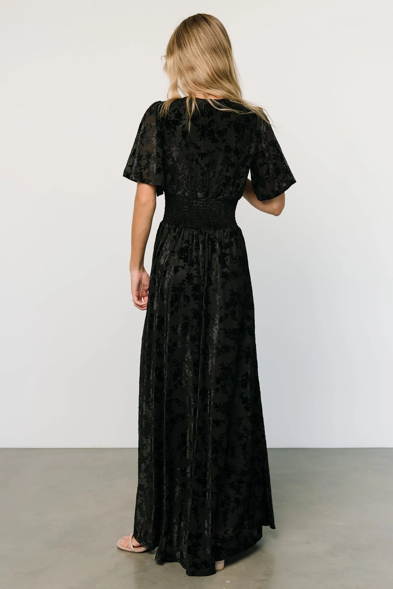 Veronica Velvet Maxi Dress | Black