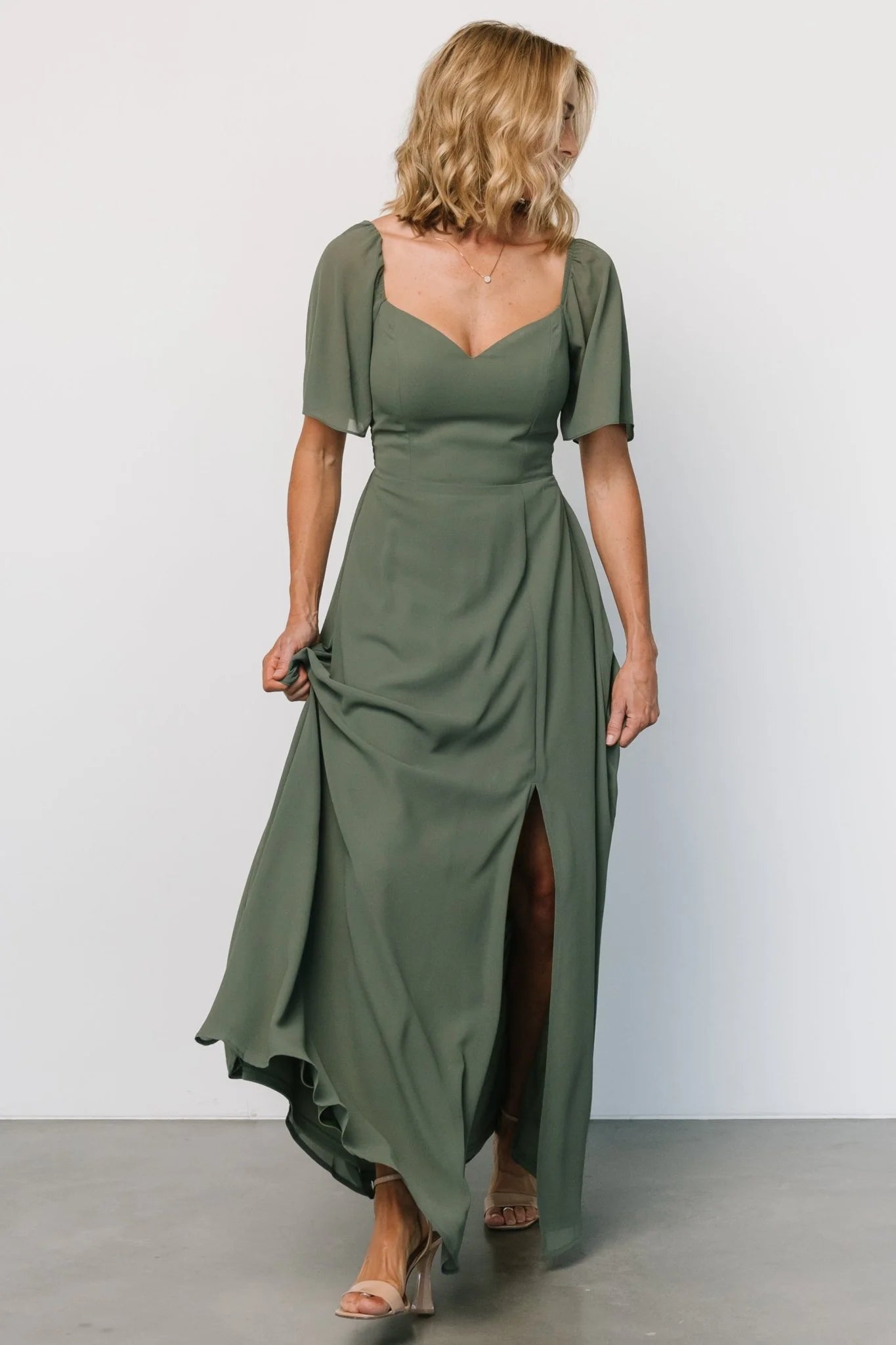 Sierra Sweetheart Maxi Dress | Dark Sage