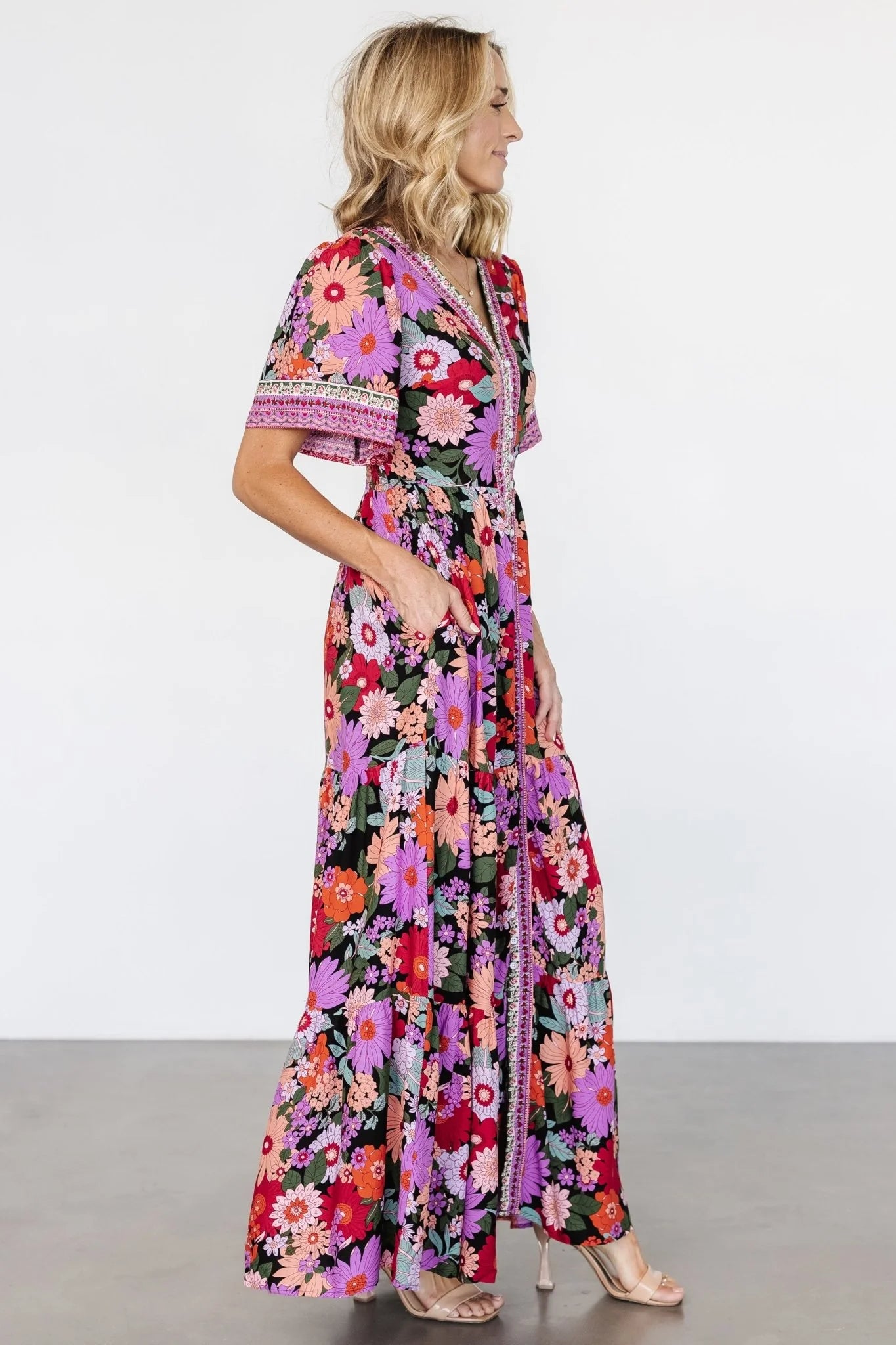 Cheryl Maxi Dress | Black Multi
