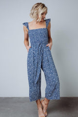 Hadley Smocked Jumpsuit | Navy