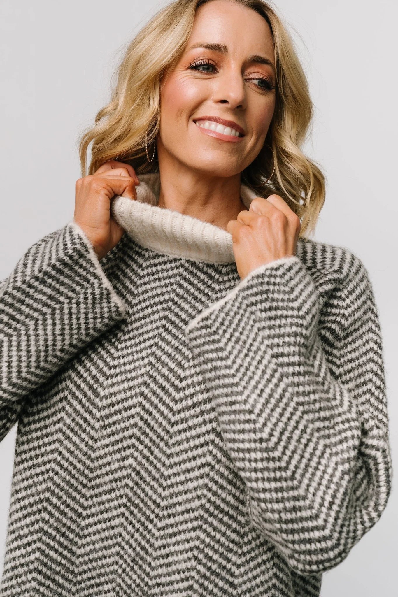Trisha Knit Sweater | Ivory Stripe