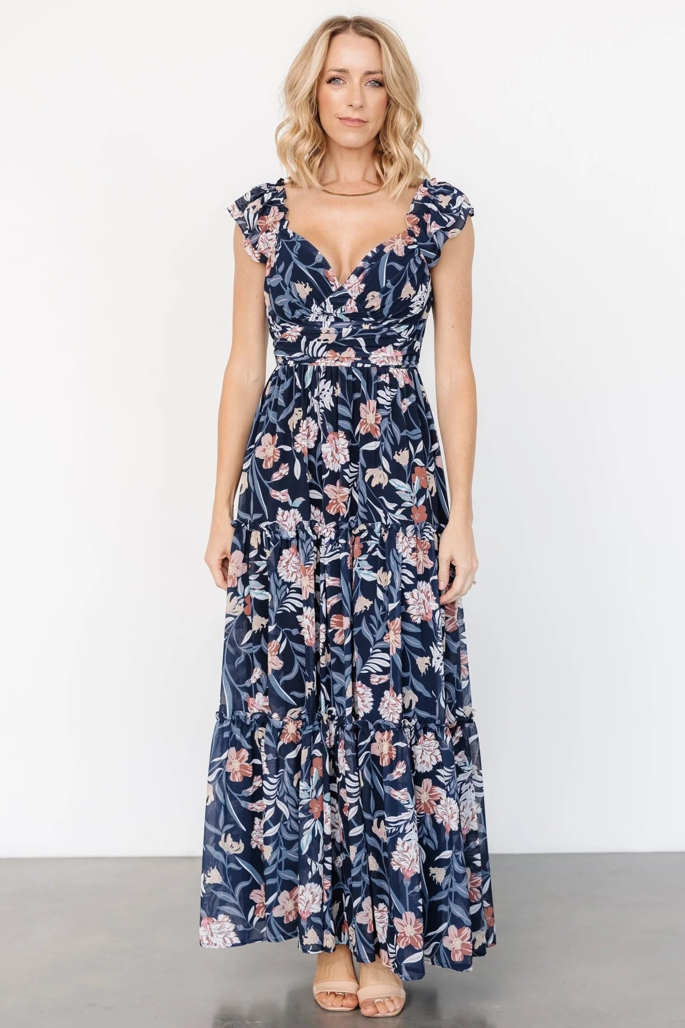 Martina Maxi Dress | Navy Multi