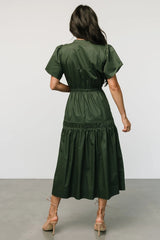 Jerrah Midi Dress | Deep Green