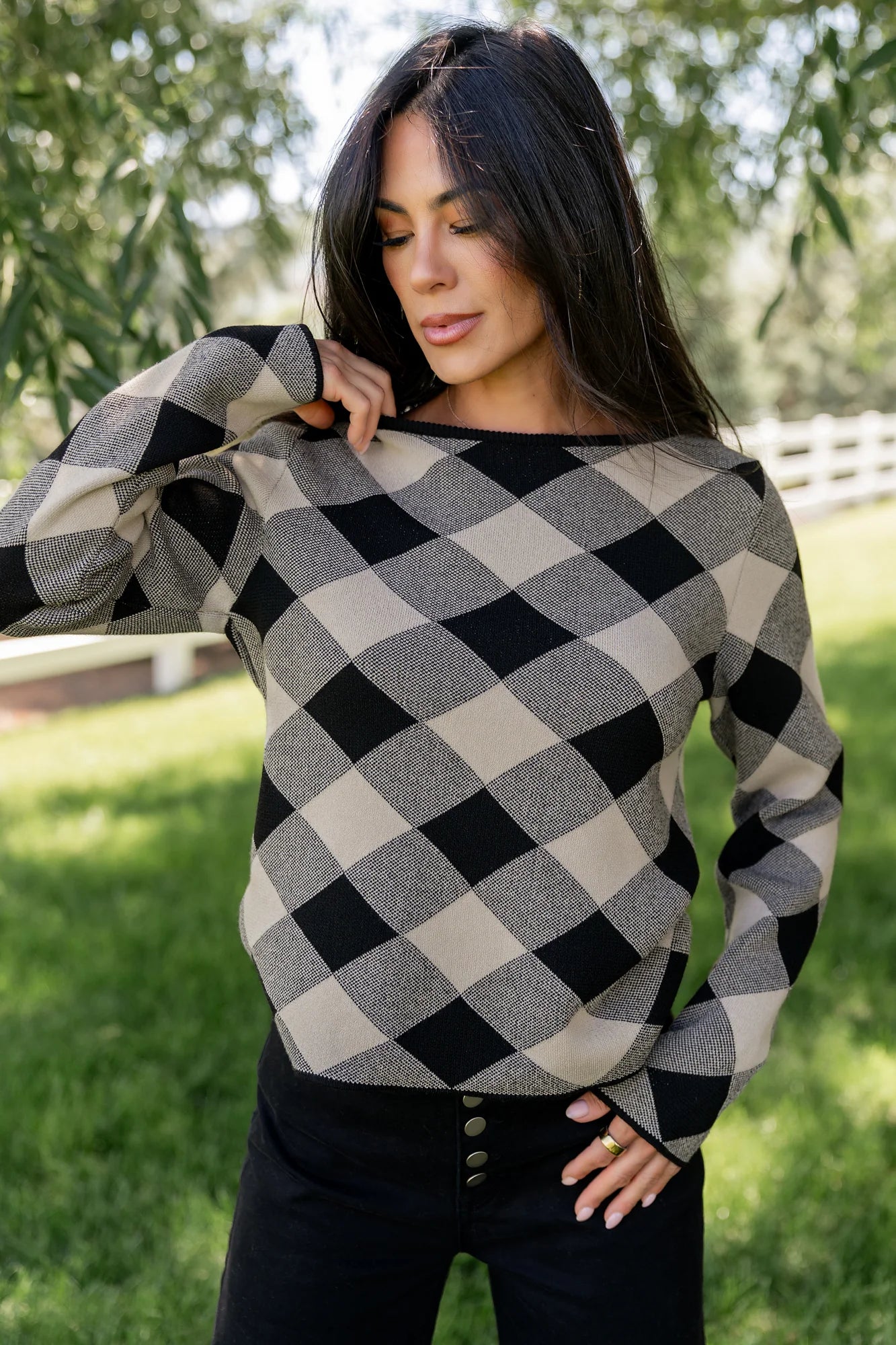 Linnea Sweater | Black + Natural