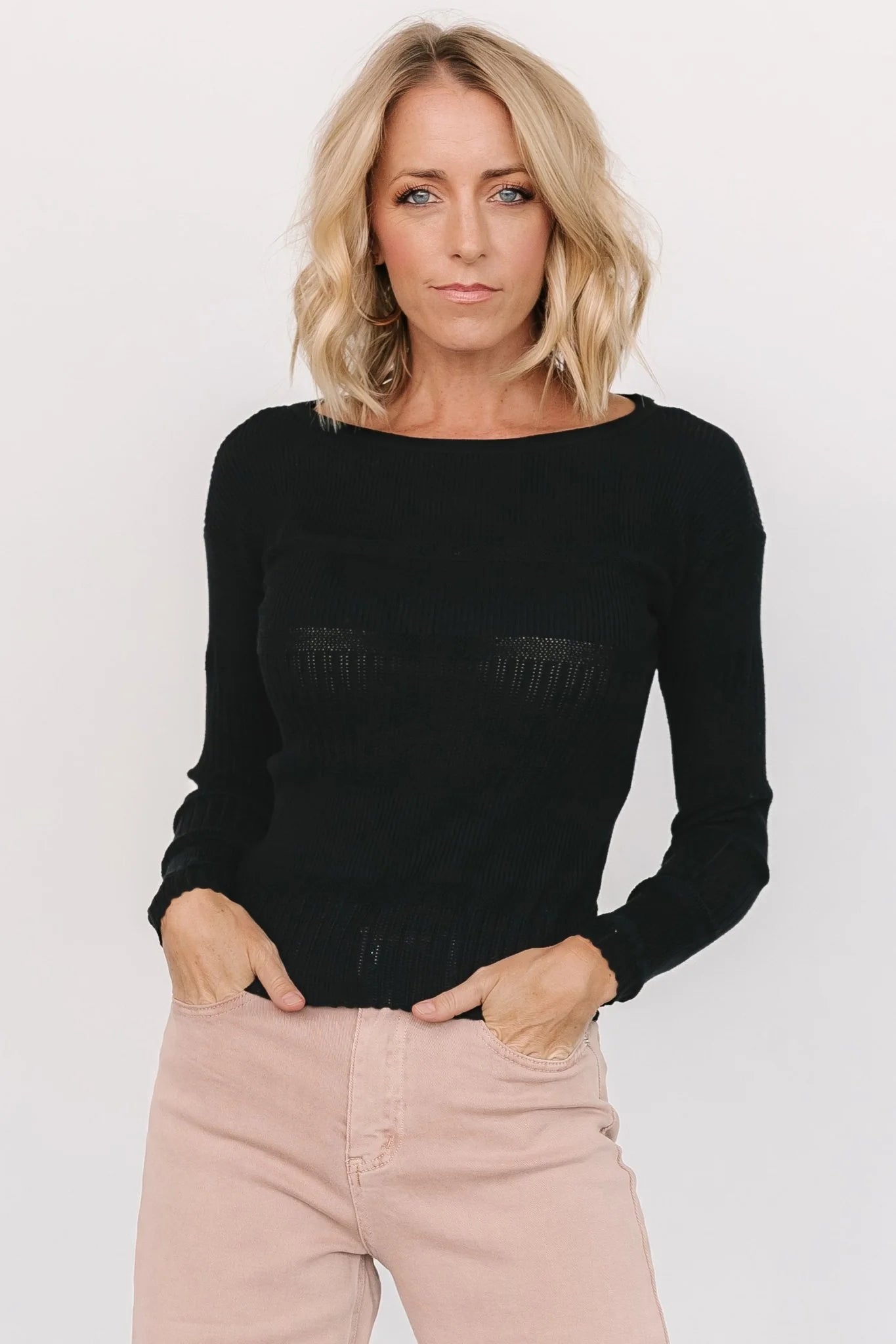 Bren Sweater Top | Black