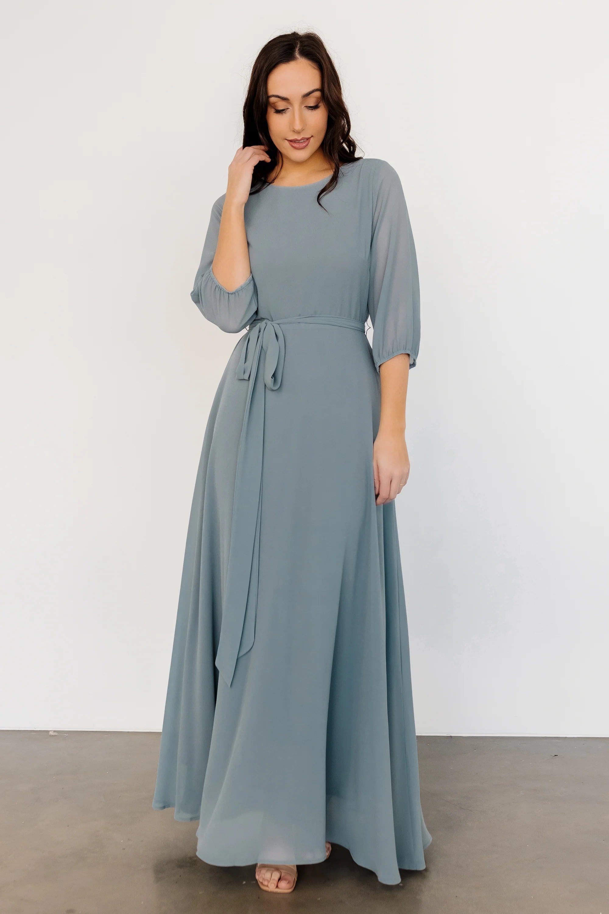 Rebecca Maxi Dress | Dusty Blue