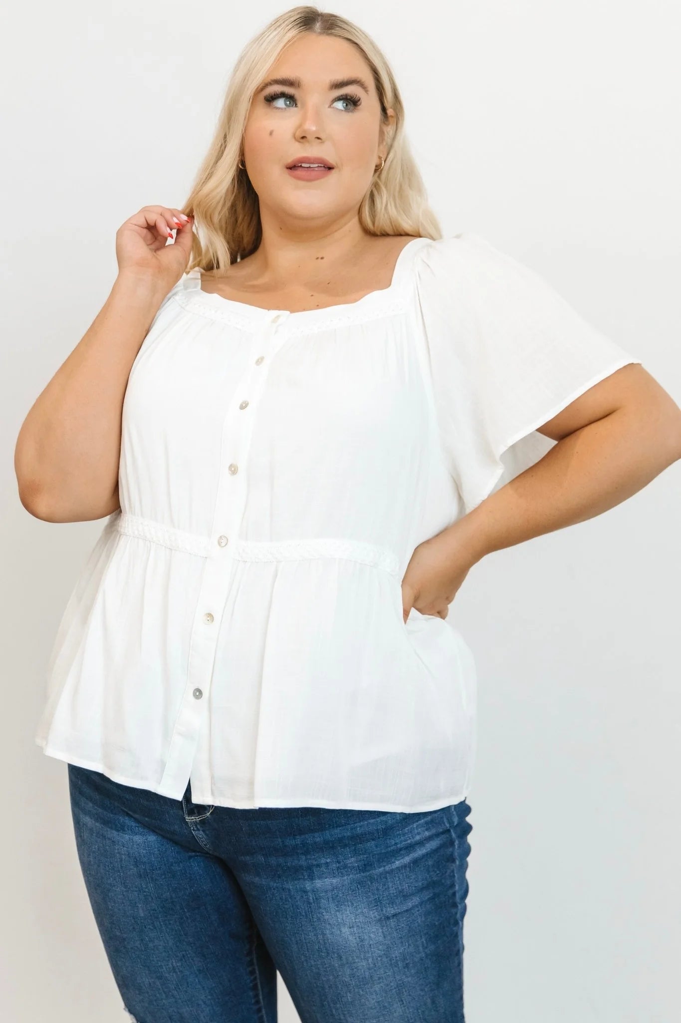 Unity Button Up Top | Off White