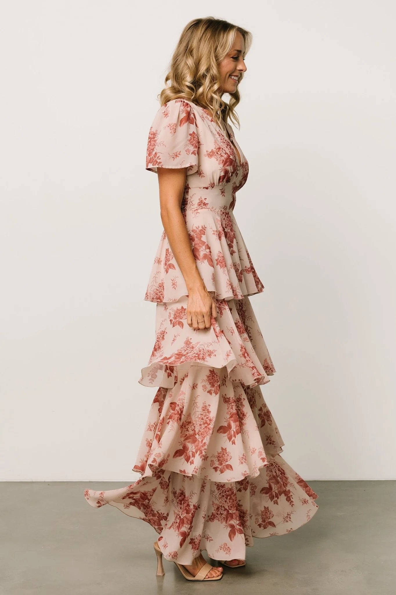 Montaigne Ruffle Maxi Dress | Rose Floral