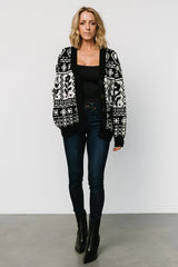 Jackson Oversized Cardigan | Black Print