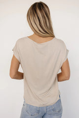 Leonie Satin Top | Natural