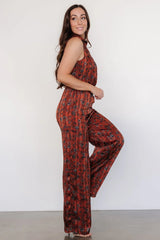 Suni Sleeveless Jumpsuit | Copper + Slate Floral