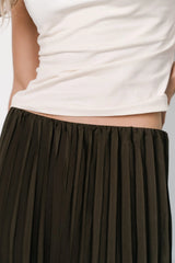 Vinny Pleated Maxi Skirt | Charcoal