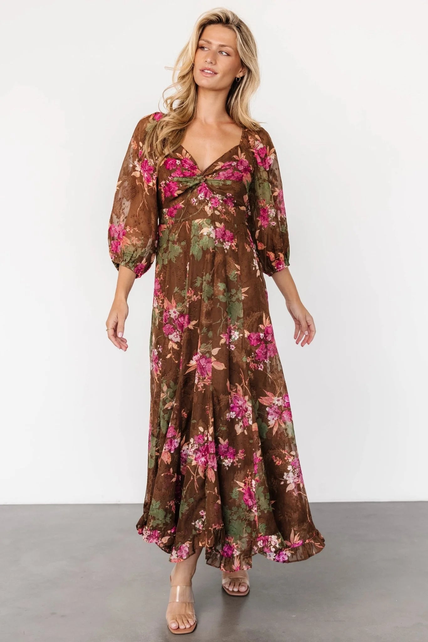 Estefania Maxi Dress | Brown Floral