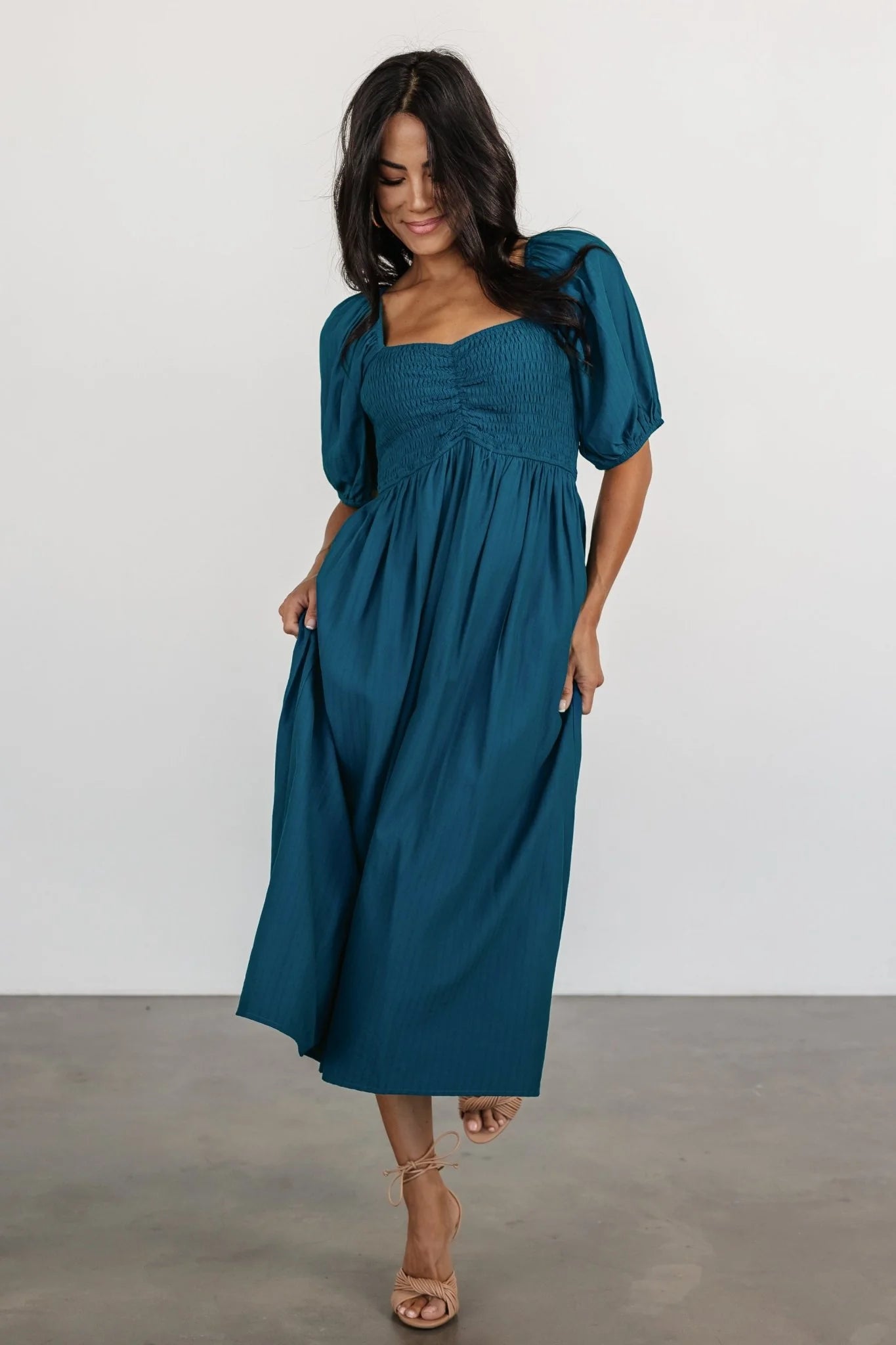 Stefania Midi Dress | Mediterranean Blue