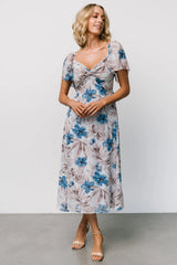 Melinda Midi Dress | Blue Floral