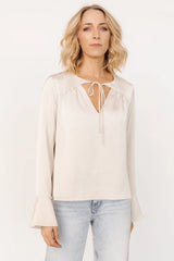 Westminster Satin Top | Pearl