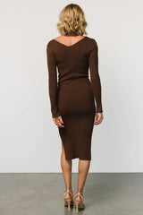 Tacey Midi Dress | Coffee