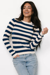 Milwaukee Striped Sweater | Blue + Ivory