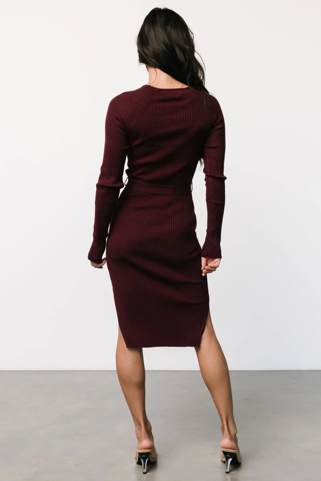 Blayne Ribbed Midi Dress | Mulberry