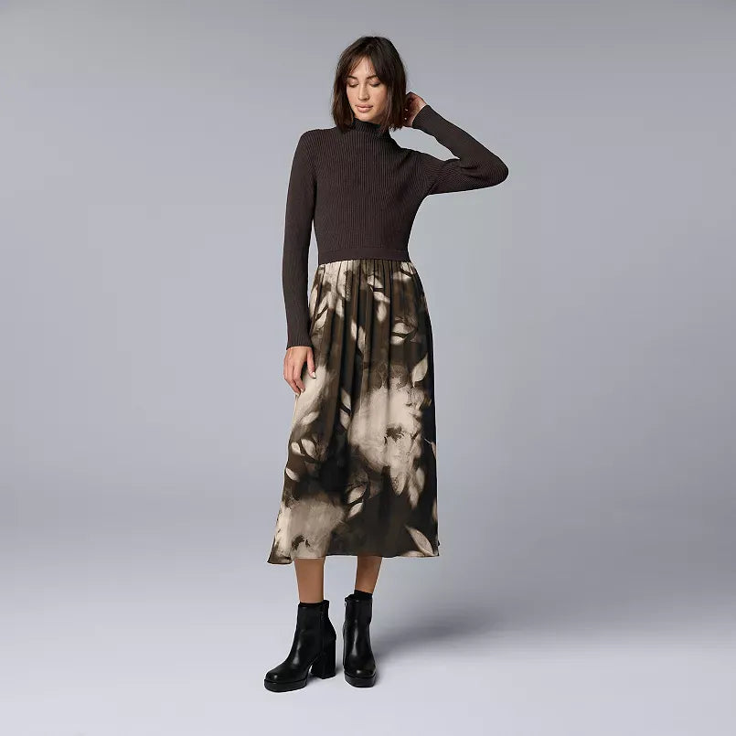 Women's Simply Vera Vera Wang Pleated Midi Dress