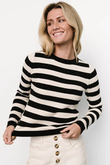 Milwaukee Striped Sweater | Black + Ivory