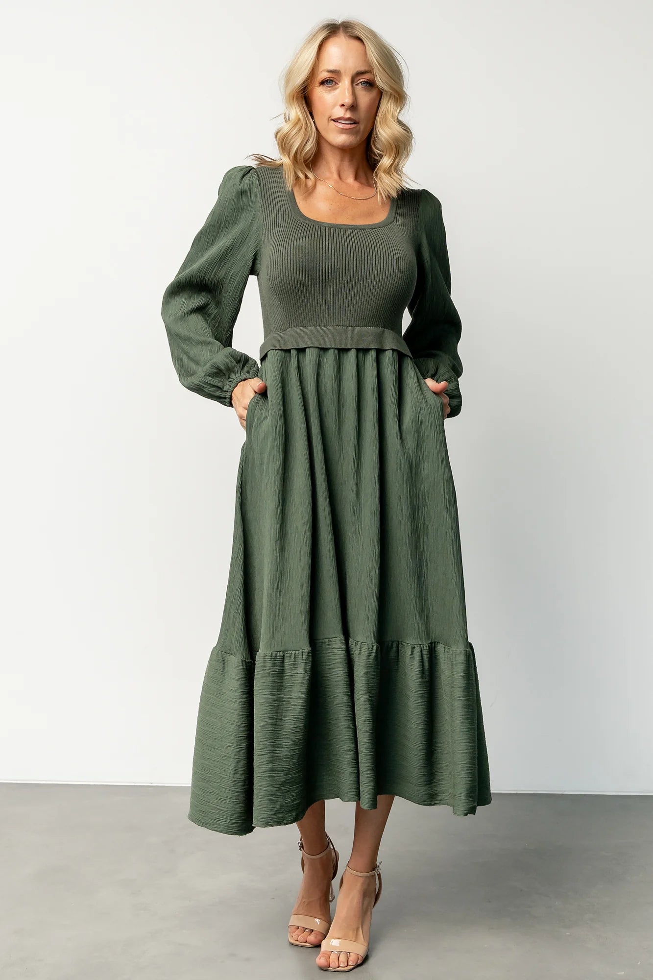 Alva Sweater Dress | Dusty Green