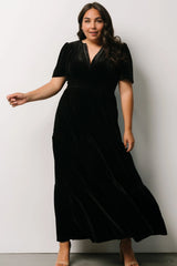 Artemis Velvet Maxi Dress | Black