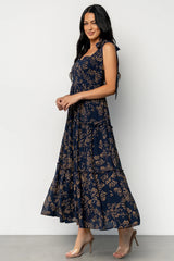 Anita Maxi Dress | Midnight + Gold Floral