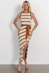 Chelsea Knit Dress | Beige + Camel