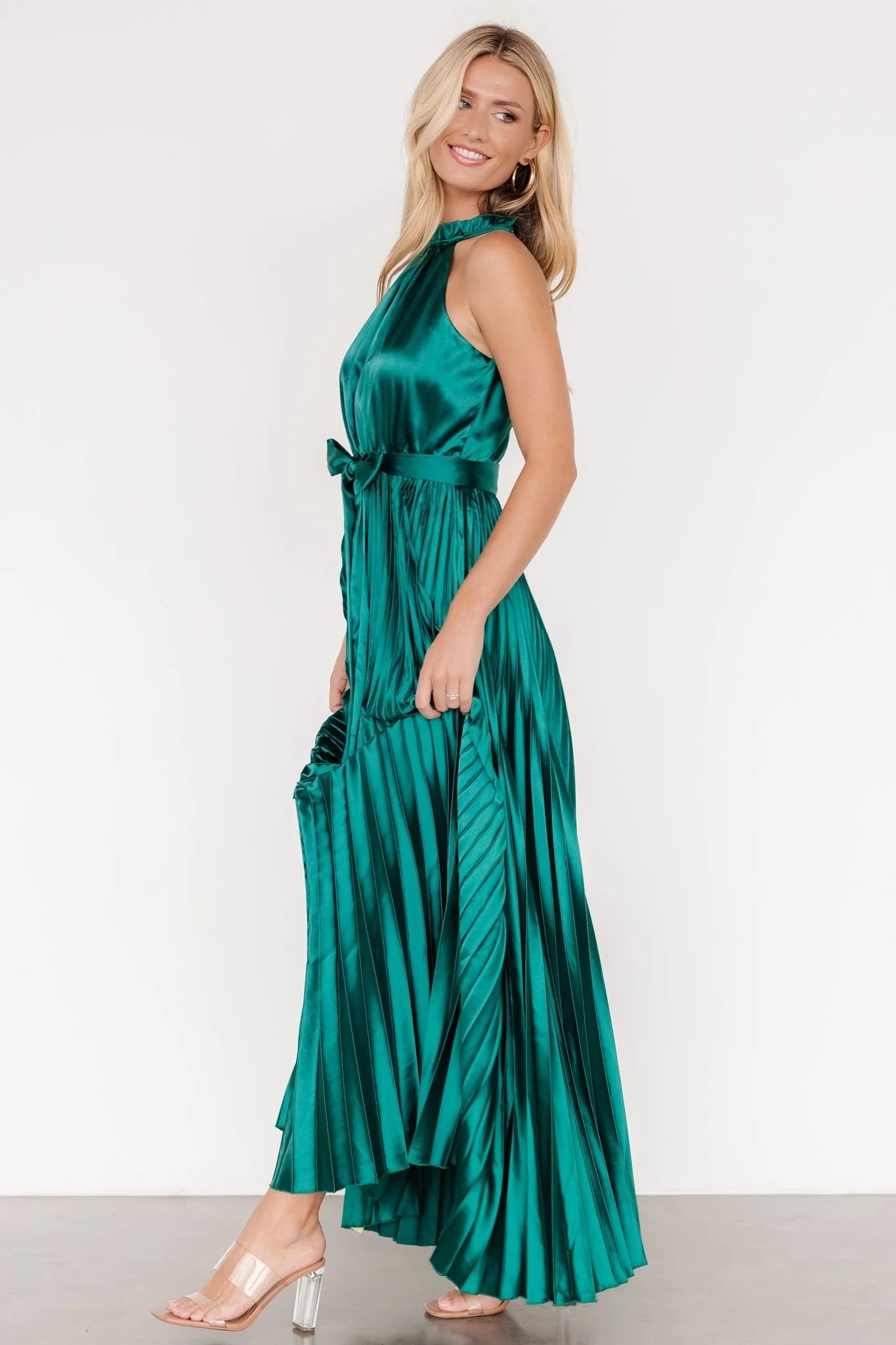 Capulet Pleated Maxi Dress | Emerald