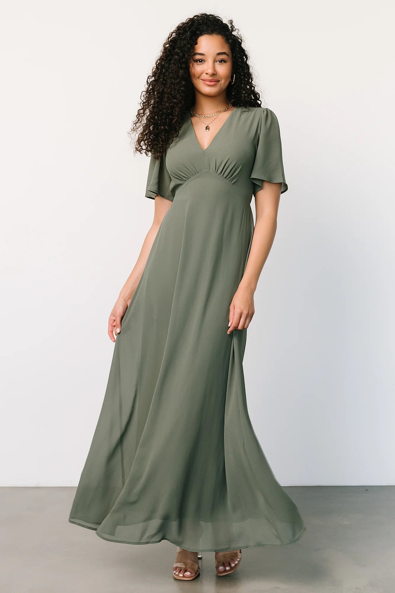 Esti Maxi Dress | Dark Sage