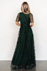 Marseille Embossed Maxi Dress | Green